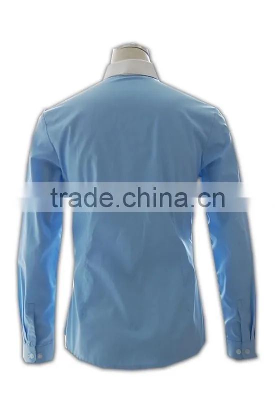 ISO 9001 Audit factory stiff collar T/C women office shirt