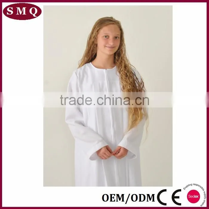 Pure white best sell cotton church baptismal robe