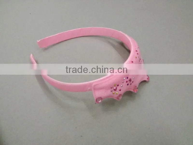 Hot sale pink children fashion girls princess crown headband,party headband