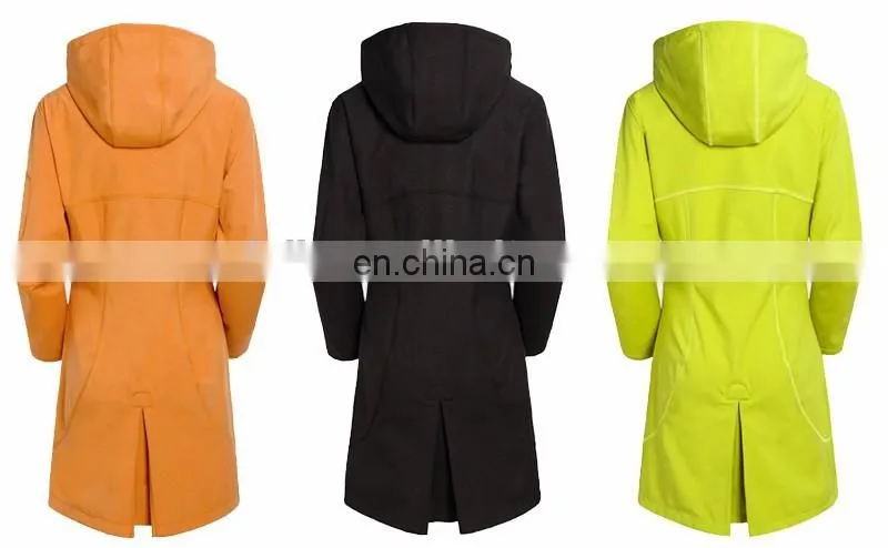 Long Style Women's Softshell Jacket Waterproof Breathable