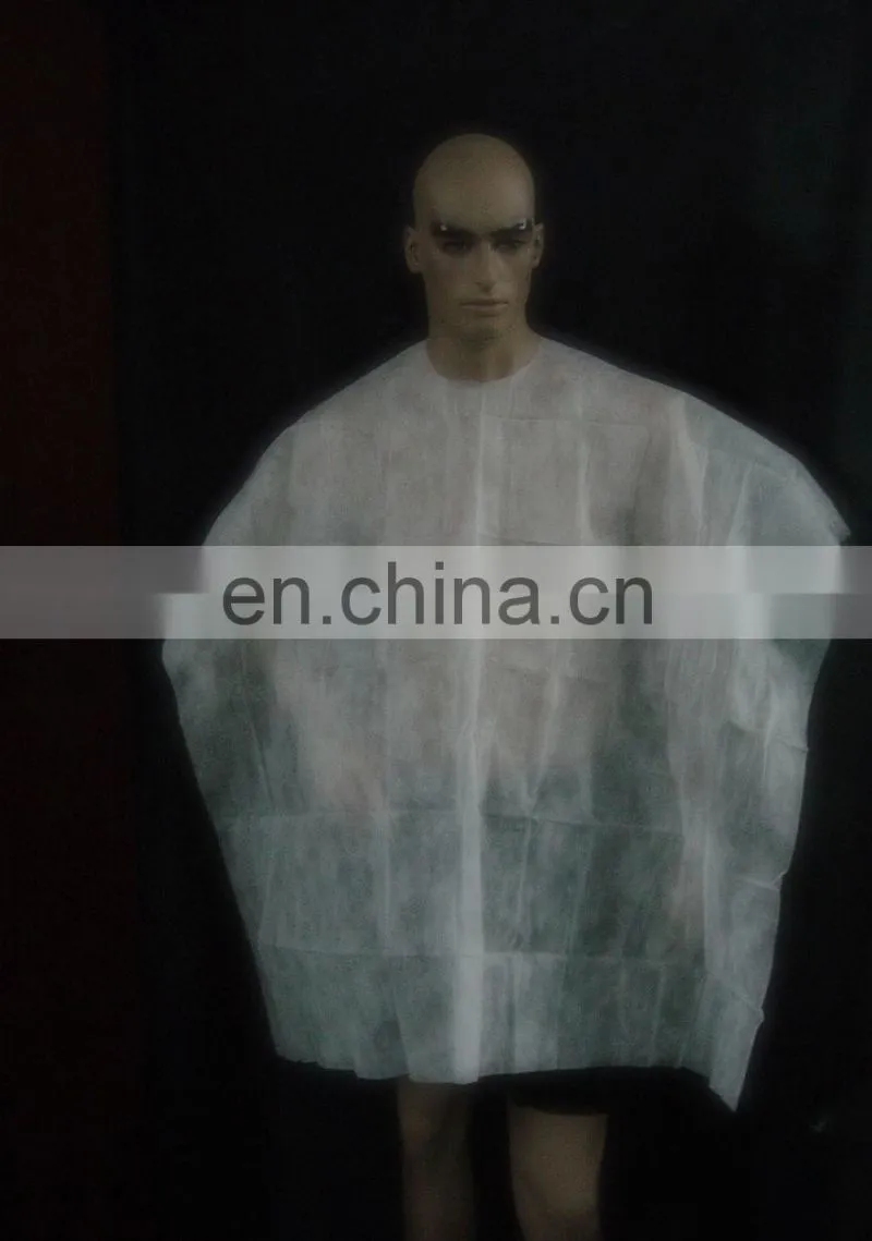 disposable nonwoven salon poncho coat for hair dressing