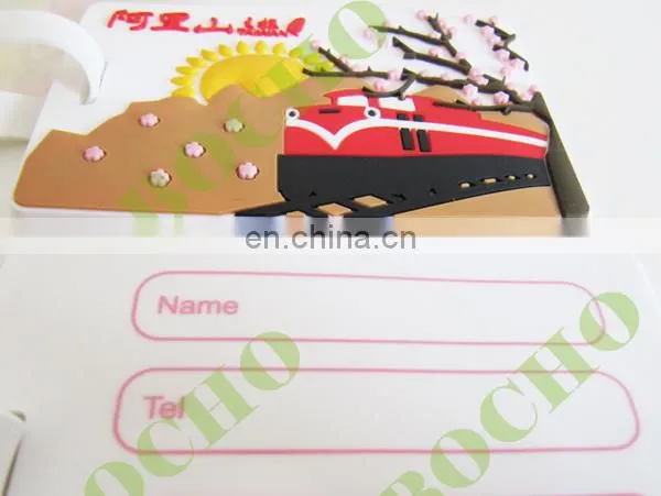 shaped rubber baggage tags