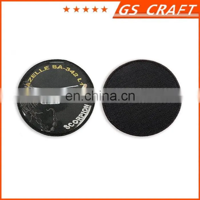 Custom made Embroidery Patch with Waterproof transparent plastic cover