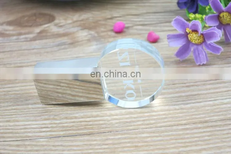 Customized logo promotional advertising USB flash drive USB 2.0 thumb plastic crystal usb flash drive