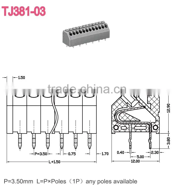 PCB Spring terminal blocks