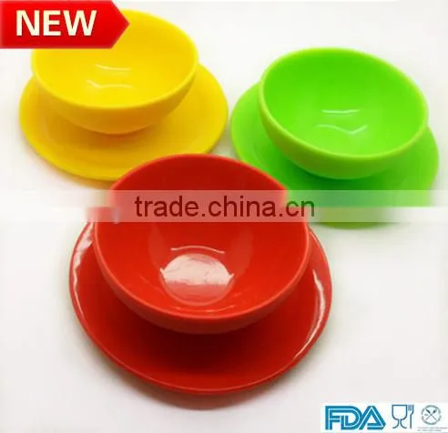FDA dinner set colorful silicone plate dinner plate