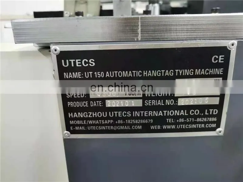 UT150 Automatic Perfume bottle Hang tag Tyer Tying Machine, hand card string loop binding machine