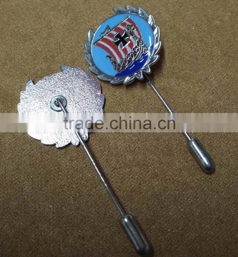 long needle lapel pin 3D wreath lapel pin manufacturers china custom lapel pin