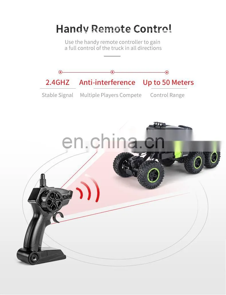 JJRC Q101 Big Rc Car Six-Wheel Drive Climbing Remote Control Cars 1/10 Off-Road Vehicle Children Outdoor Toy Gift