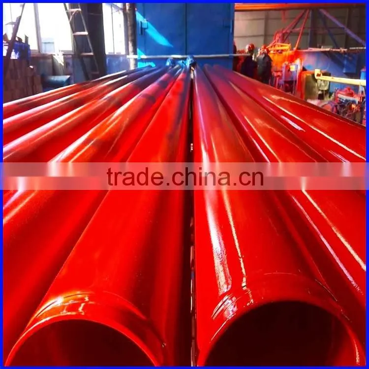 Red Lacquer Grooved Steel Pipe Powder coated for Fire Protection service