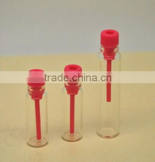 TV 97//P30 TV107/P45 1ml 2ml 3ml clear glass vial with plastic plug as sampler vial, pocket vial