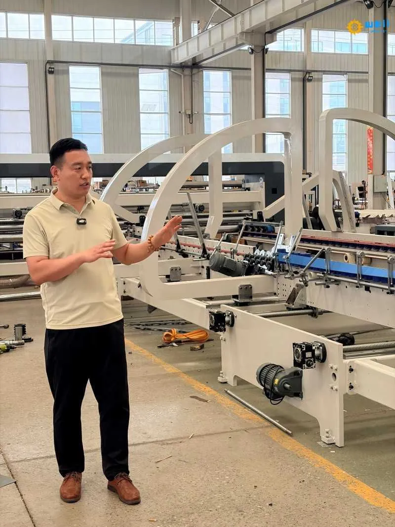PLC control folder gluer stitching machine