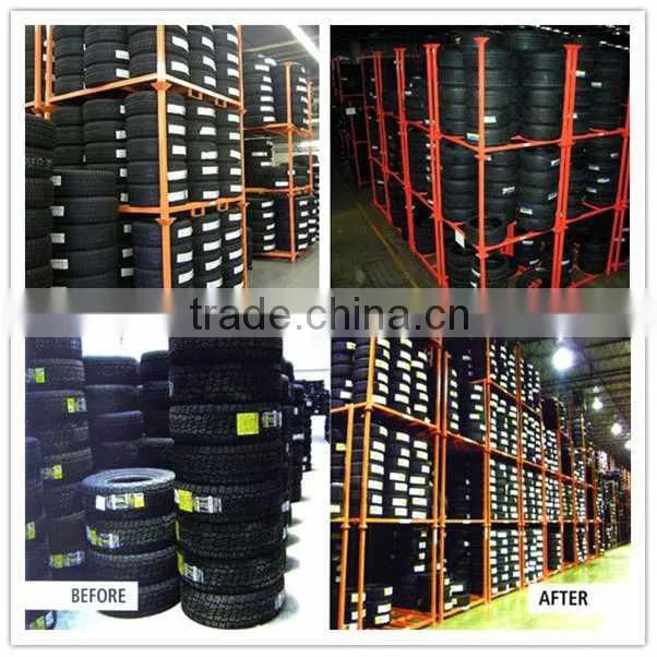 Warehouse used metal stacking mobile the tire rack