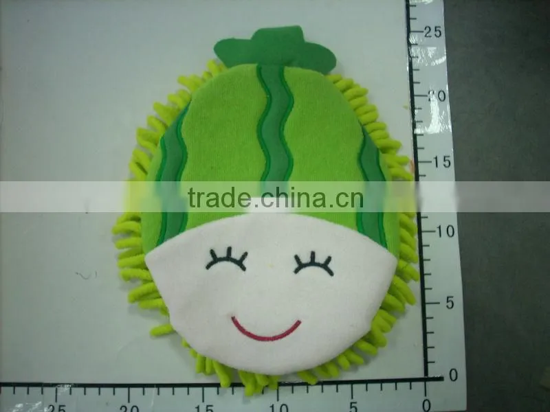 Microfiber chenille car cleaning glove animal mitt