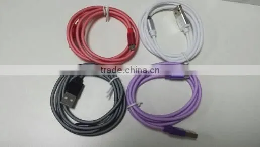 Dual sided differ OTG plug cotton weave cable for MOTO X/E/G