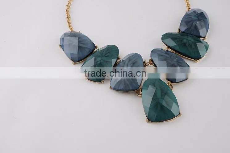 Newest design fashion women jewelry charm chunky necklace spring and summer necklace