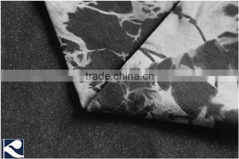 Black cotton spandex knitting denim