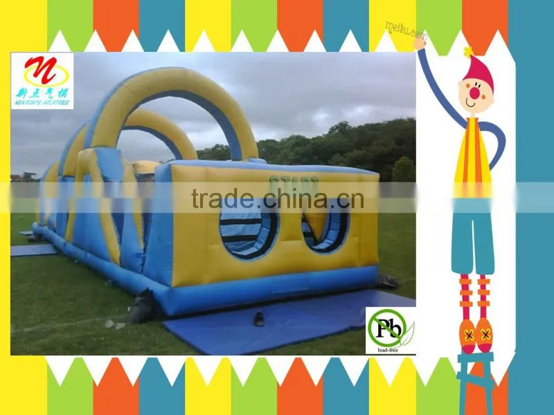 Outdoor inflatable obstacle course rental for adults and kids