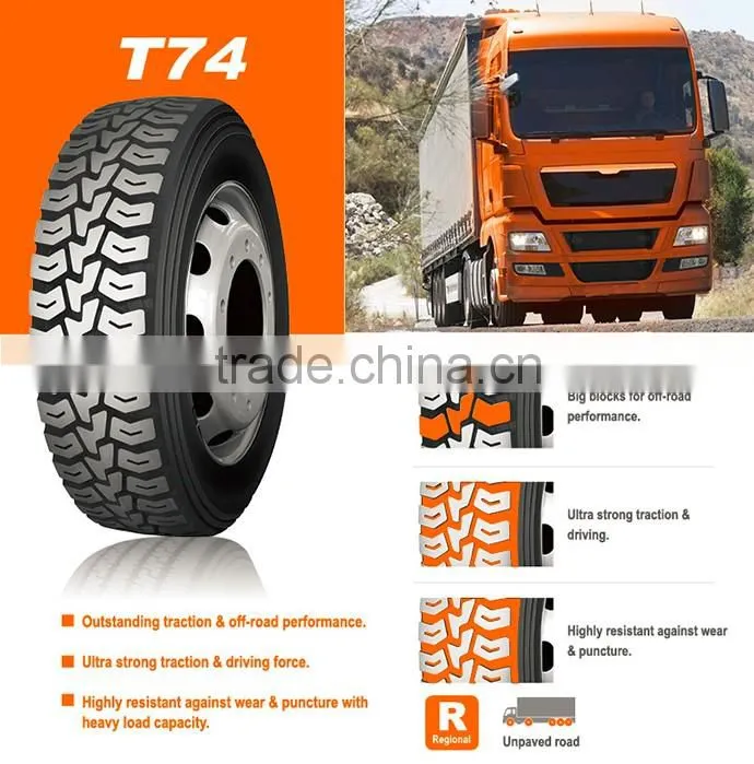 Best performance pattern T74 radial truck tyre 315/80r22.5