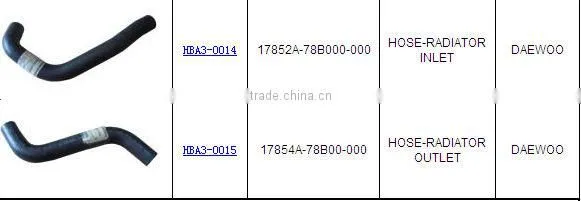 Daewoo Rubber Radiator Hose 96180322