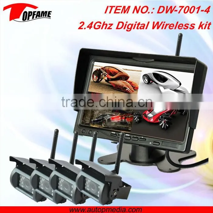 TOPFAME RV-5000WS wireless rearview backup camera with 5inch digital screen monitor + night vision camera