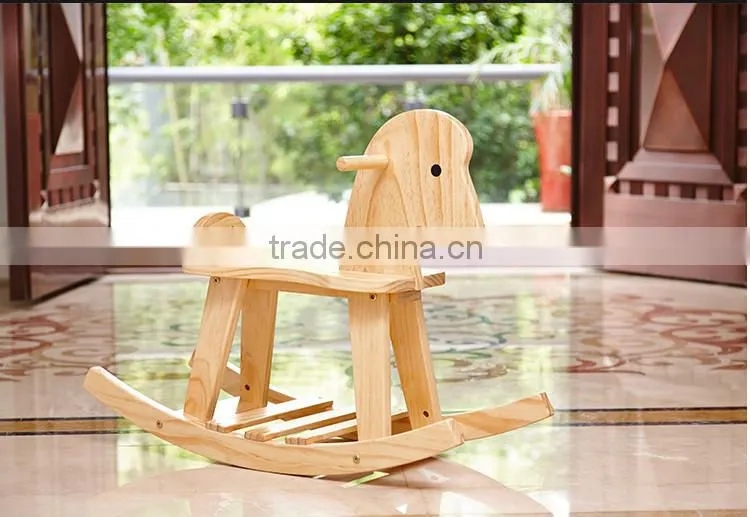 wood animal rocking horse for baby riding
