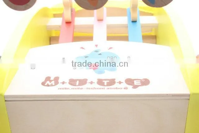 wooden car toy Children Pull and push cars