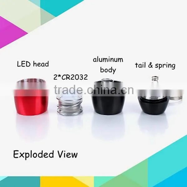 (1500421) Portable Mini Dark Light Flash Metal 6 LED Powerful Light Keychain
