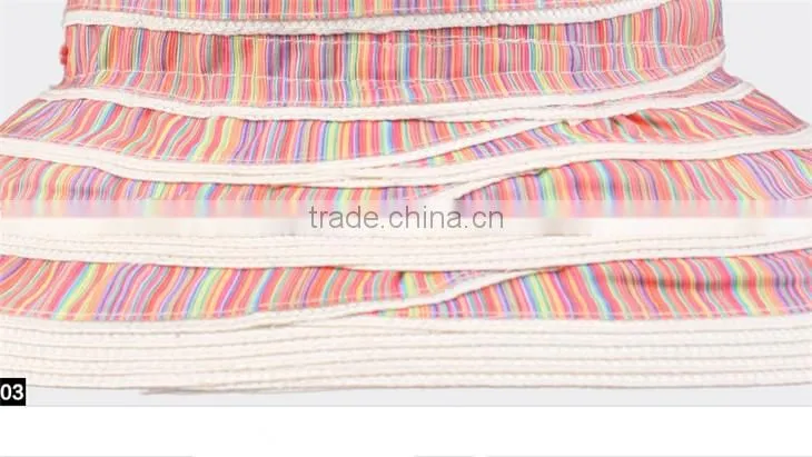 Ladies fashion handmade elegant high quality straw hat material