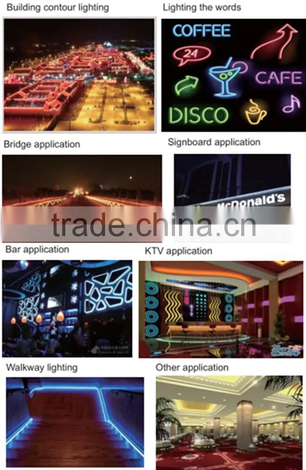 SMD2835 12v 24v 110v 220v single color led flexible neon strip light