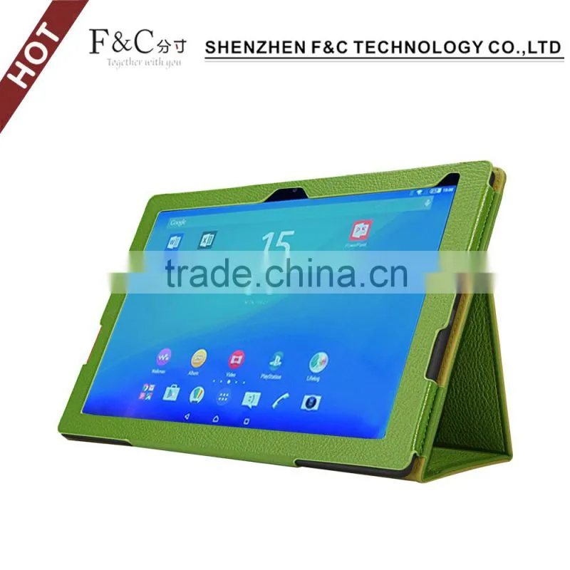 2015 high quality pu leather stand case for sony xperia z4 tablet