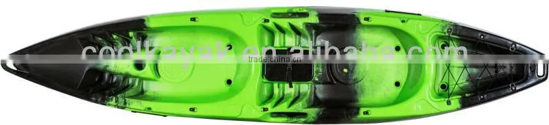 2 person no inflatable plastic fishing kayak sit on top rowing boat