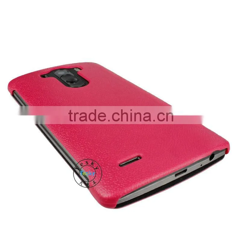 Slim Folio Golden Beach Pattern Flip Leather Case Cover Protector With Credit Card Slots For LG G3, Small Quantity Accept