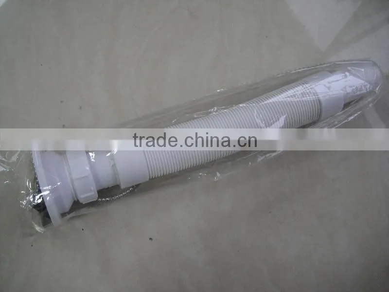 PP flexible basin waste hose/plastic sink drain hose with steel wire/pvc retractable hose for bathroom/chrome coated waste hose