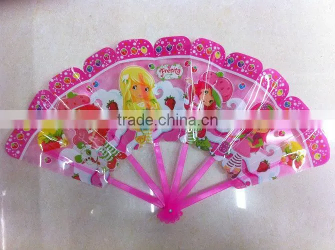 decorative hand fans with cartoon cat