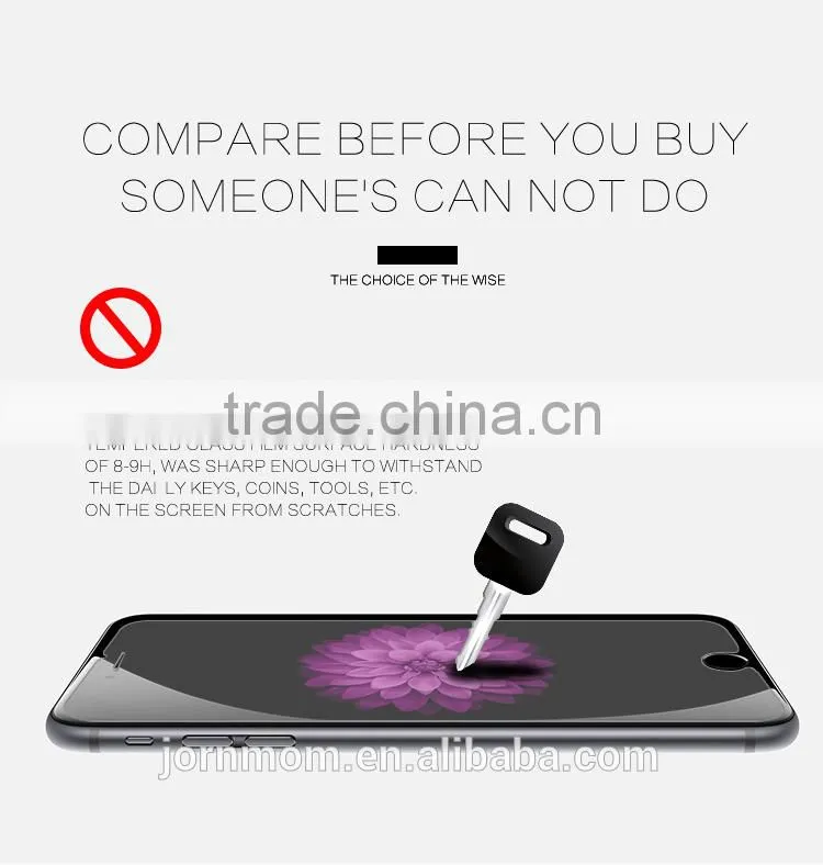 LANGOU customized 25D 9h 0.26-0.33mm for iPhone 6 customized tempered glass screen protector