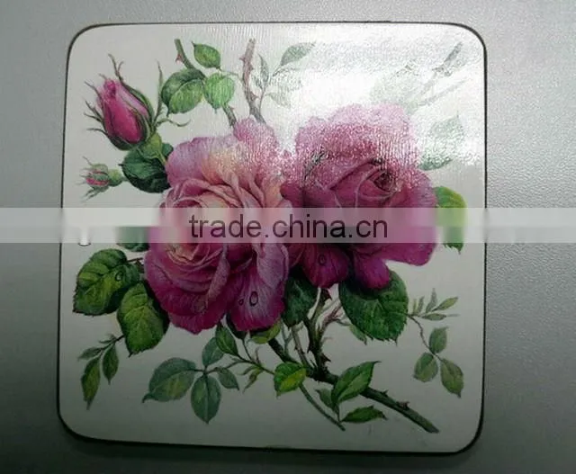 Cheap promotional eco-friendly good quality clear glass drink coasters