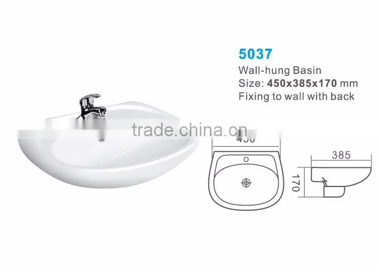 5037 mounted sink corner bathroom/ usefull ceramic vanity wall hung basin