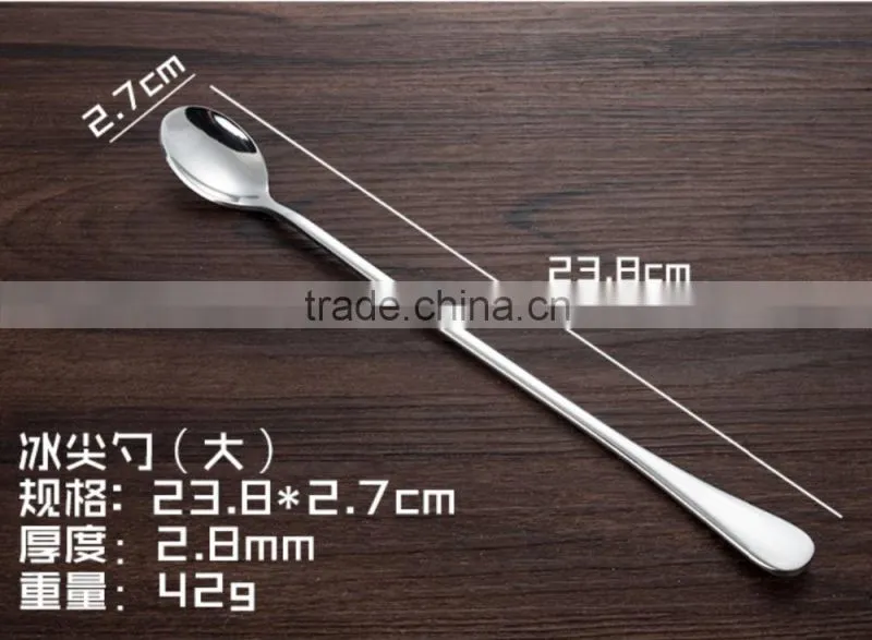 Stainless long handle spoon with mirror polishing Factoy directly in Jieyang