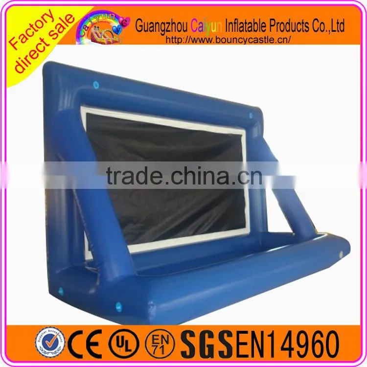 Commercial Used Inflatable Blue Movie Screen for sale