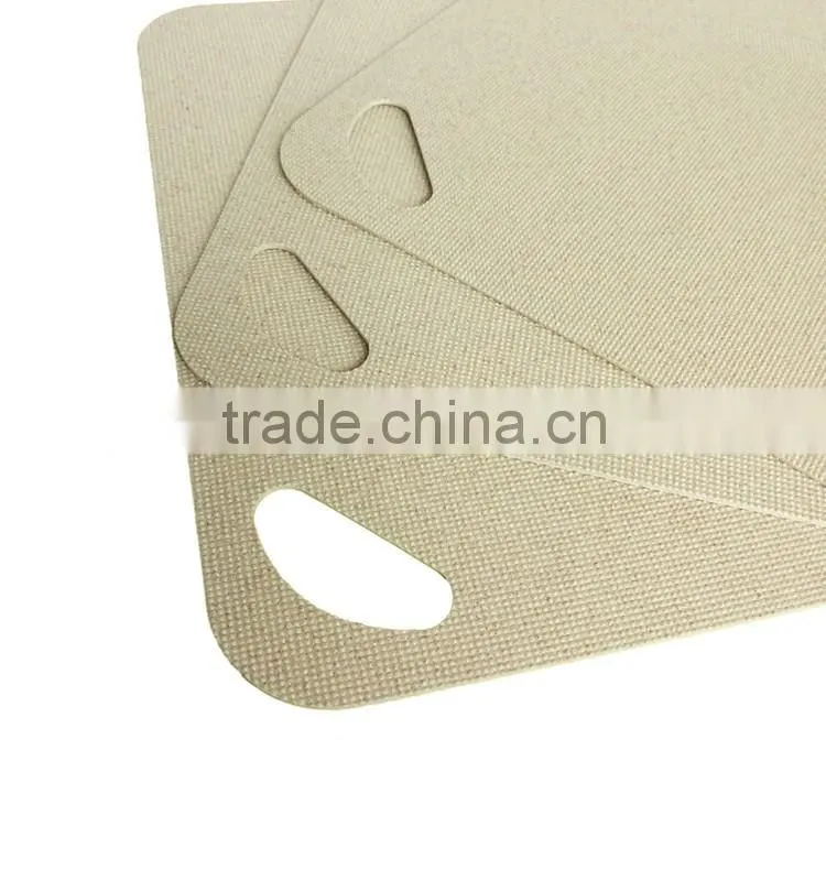 2016 new product bamboo fiber flexible chopping board set