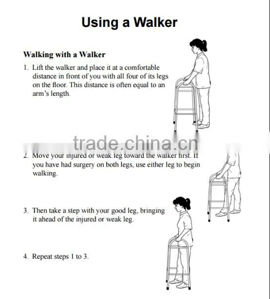 Dual release aluminum folding walker