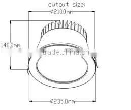 40w cob led downlight high CRI