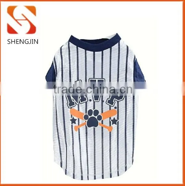 SJ-L6011 Tie print solid blue cotton dog vest pet shirts