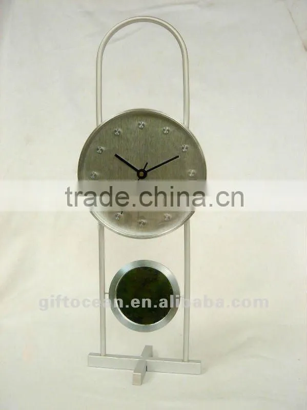 aluminum art metal desk clock, crafts aluminum clock