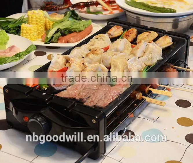 Smokeless electric heating barbecue stove, Korean barbecue pot, skewers stove, household barbecue machine, oven BBQ