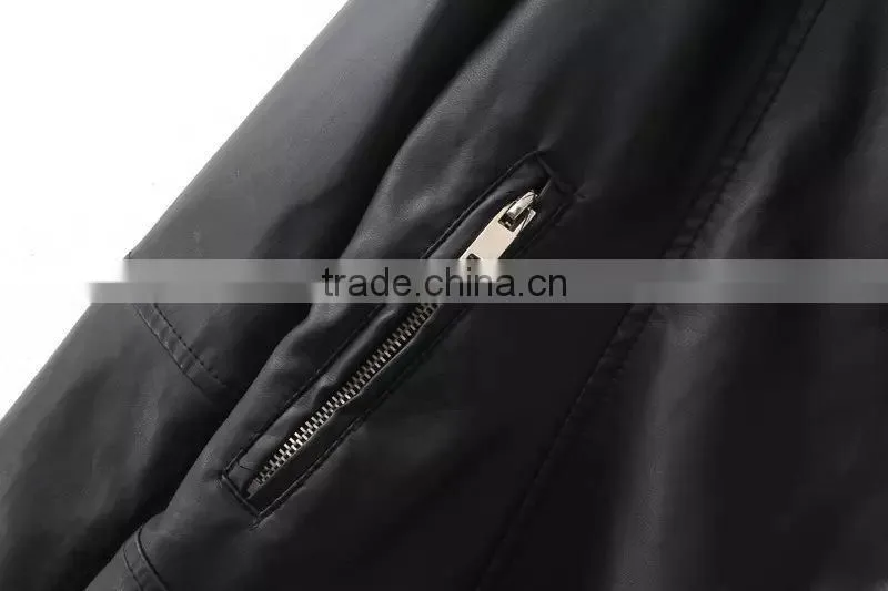 lovely jacket ,2014 china new design pu leather jacket for women