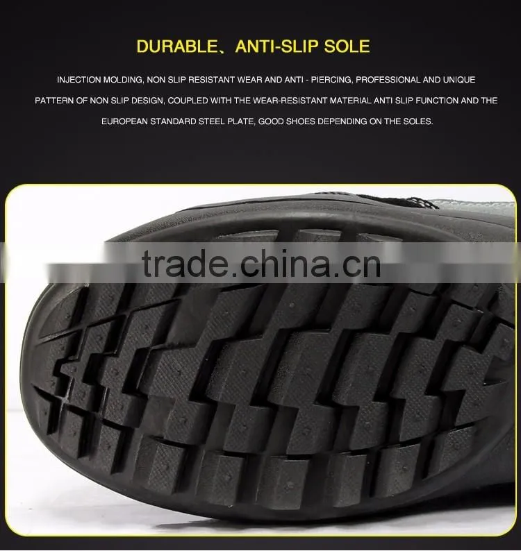 black genuine leather steel toe& midsole low cut safety shoe manufacturer safety shoes
