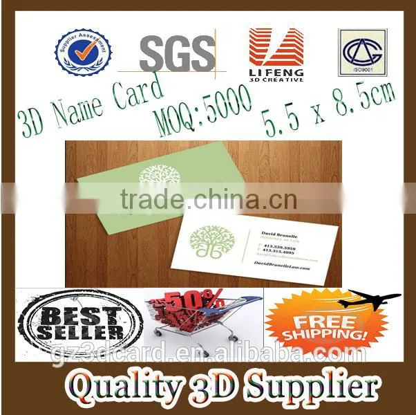 Guangzhou Lifeng Lenticular 3d card/Custom lenticular card/Lenticular name card