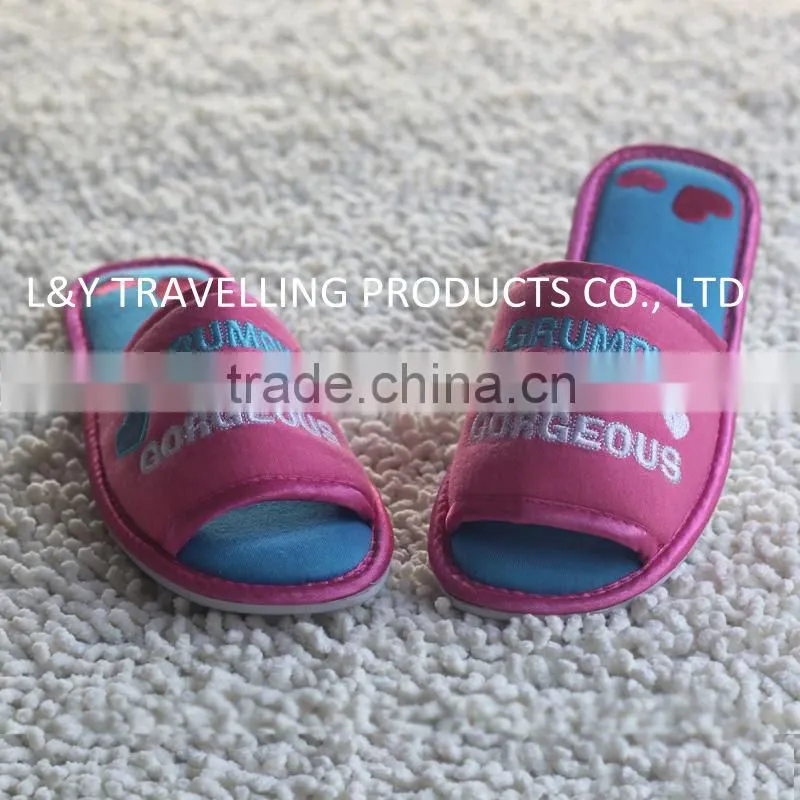 Jersey with teddy print women indoor Slippers, women home slippers,women house slippers,